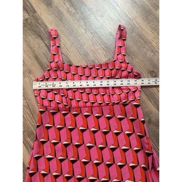 Diane Von Furstenberg x Target Mini Shift Dress in Pink Modern Geo Size 6 NWOT - Picture 4 of 6